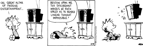 The purpose of TV Calvin cartoon